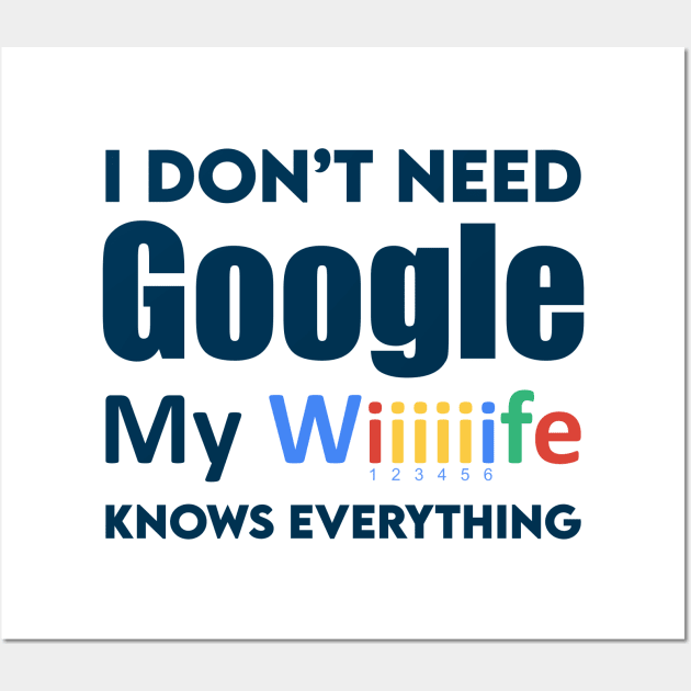 I Don't Need Google. Wall Art by TEEPOINTER